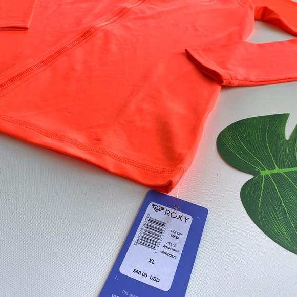 🏄‍♀️ Roxy CORAL Long Sleeve Zipper Rash Guard🏄‍♀️ - Picture 5 of 5